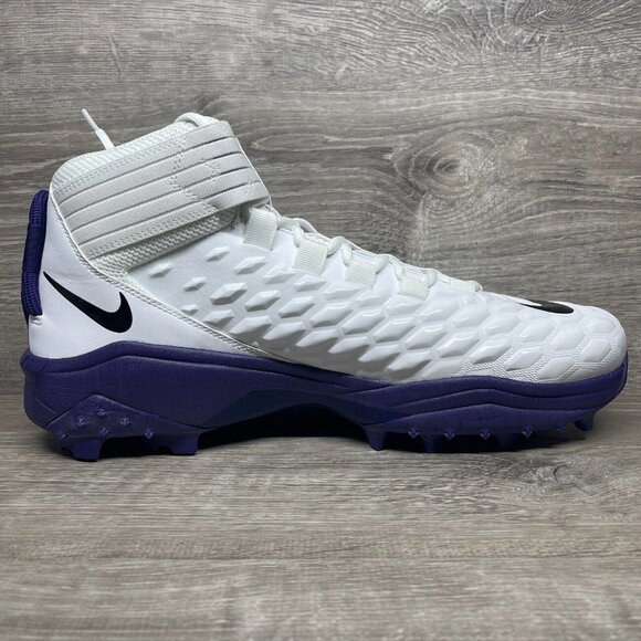 Nike Force Savage Pro 2 Shark Mens SZ 16 White Purple Football Cleats BV5448-103 - Picture 9 of 11